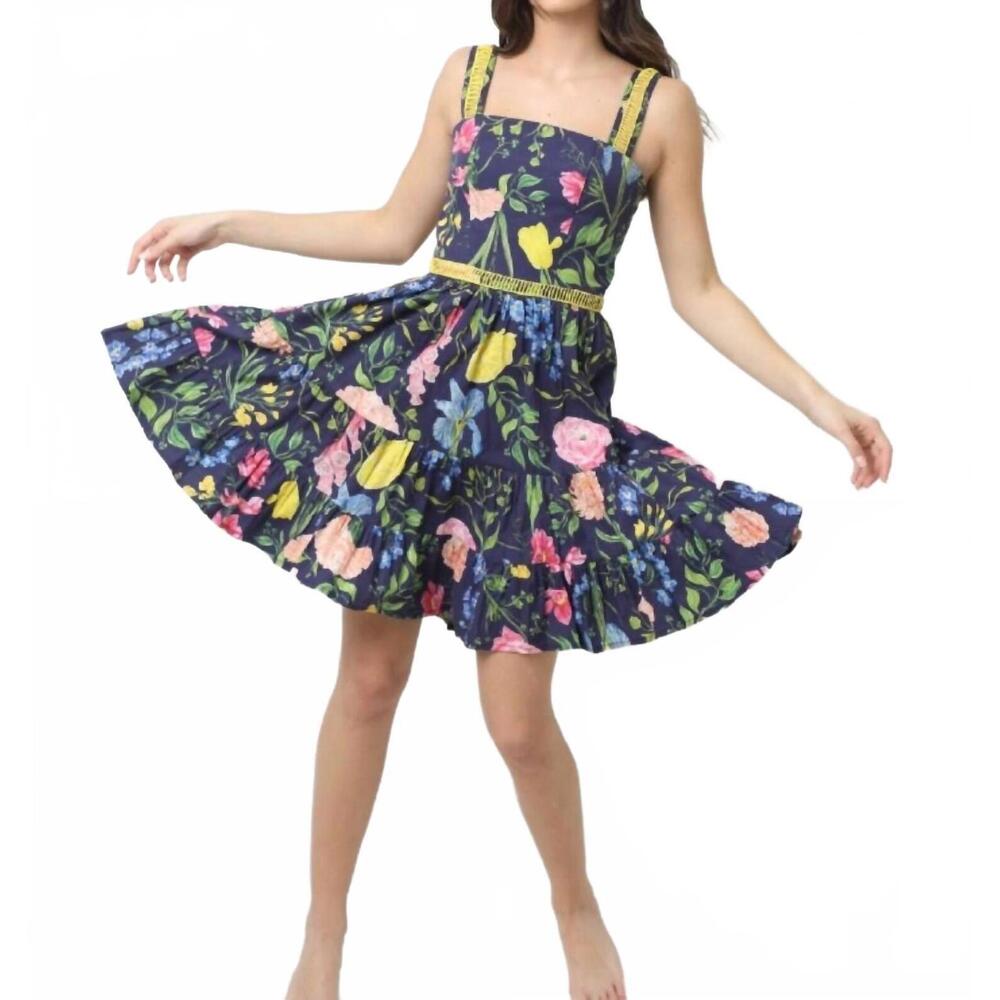 NEW KLEID juliette mini dress in mutligarden navy